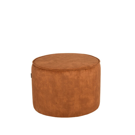 LABEL51 Poefs Tibo - Oker - Velours - 55 cm - Rond