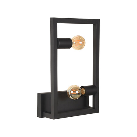 LABEL51 Wandlamp Quadrato - Zwart - Metaal - One Size