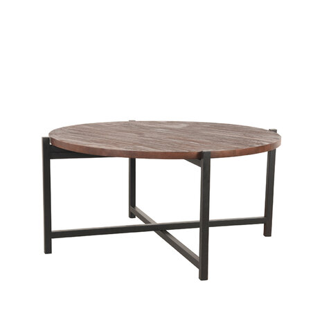 LABEL51 Salontafel Dox - Espresso - Mangohout - 70 cm - Zwart