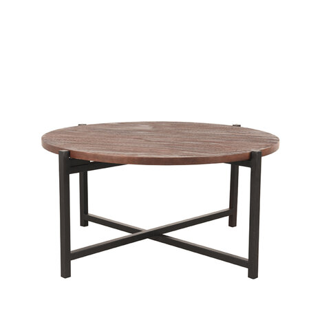 LABEL51 Salontafel Dox - Espresso - Mangohout - 70 cm - Zwart