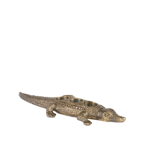 LABEL51 Krokodil - Antiek Goud - Metaal - One Size