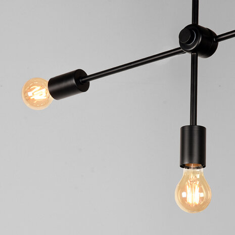 LABEL51 Hanglamp Stilo - Zwart - Metaal - 5-Lichts