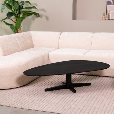 LABEL51 Salontafel Rosie - Zwart - Mangohout - 140 cm