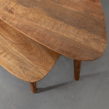 LABEL51 Salontafel Gregg - Naturel - Mangohout - 110 cm