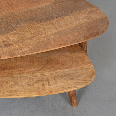 LABEL51 Salontafel Gregg - Naturel - Mangohout - 110 cm