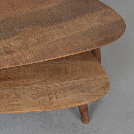 LABEL51 Salontafel Gregg - Nature Smooth - Mangohout - 110 cm