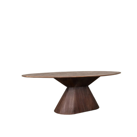 LABEL51 Eetkamertafel Jagger - Espresso - Mangohout - 220 cm - Ovaal