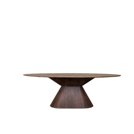 LABEL51 Eetkamertafel Jagger - Espresso - Mangohout - 220 cm - Ovaal