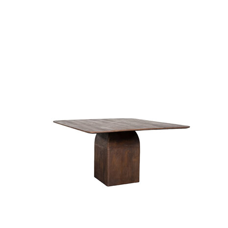 LABEL51 Eetkamertafel Ingo - Espresso - Mangohout - 130 cm - Vierkant