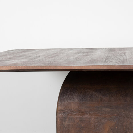 LABEL51 Eetkamertafel Ingo - Espresso - Mangohout - 130 cm - Vierkant