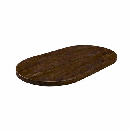 LABEL51 Tafelblad - 1407 Tafelblad Halve Cirkel - Espresso - - 160 cm - Halve Cirkel