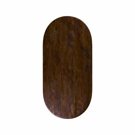 LABEL51 Tafelblad - 1407 Tafelblad Halve Cirkel - Espresso - - 160 cm - Halve Cirkel