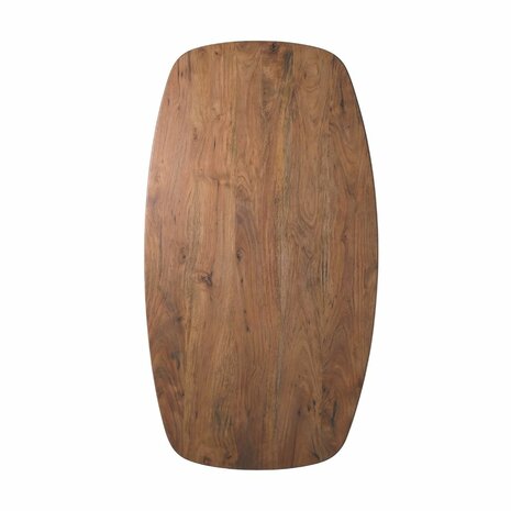 LABEL51 Tafelblad - 1407 Tafelblad Deens Ovaal - Espresso - - 200 cm - Deens Ovaal