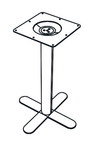 LABEL51 Tafelpoot - 1408 Table Blend - Forest - Metaal - X-Poot 50x50 cm