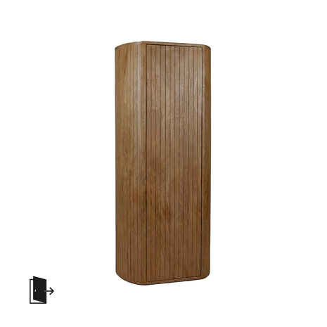 LABEL51 Bergkasten Miya - Nature Smooth - Mangohout - 160 cm - Rechts