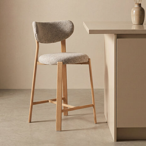 LABEL51 Barkruk Mika - Beige - Prestige - Laag