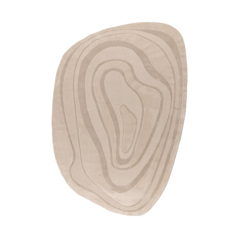 LABEL51 Vloerkleden Vinto - Beige - Polyester - 160x230 cm - Organisch