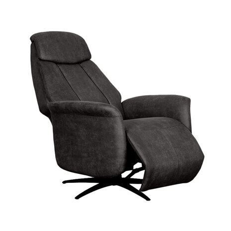 LABEL51 Fauteuil Oslo - Antraciet - Micro Suede - 1-Motorig