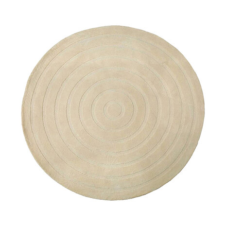 LABEL51 Vloerkleden Agra - Zand - Polyester - 150x150 cm - Rond