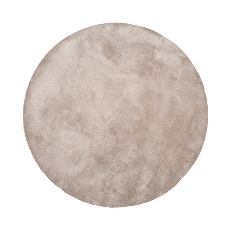 LABEL51 Vloerkleden Mila - Taupe - Polyester - 150x150 cm - Rond