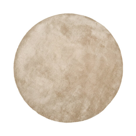 LABEL51 Vloerkleden Mila - Zand - Polyester - 200x200 cm - Rond
