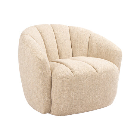 LABEL51 Fauteuil Marvito - Beige - Rustic Weave - One Size