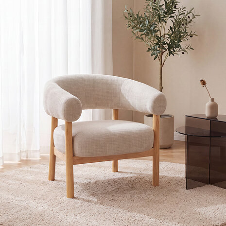 LABEL51 Fauteuil Alegra - Naturel - Cremona - One Size