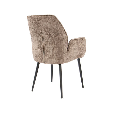 LABEL51 Eetkamerstoel Mayson - Naturel - Raven - Zwart Metaal