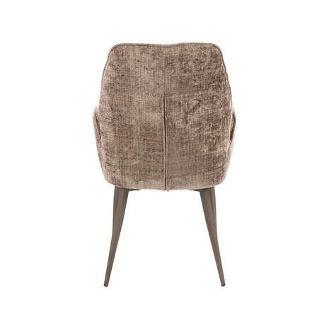 LABEL51 Eetkamerstoel Mayson - Taupe - Cremona - Zwart Metaal