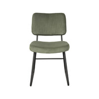LABEL51 Eetkamerstoel Noah - Forest - Ribcord - Zwart Metalen Frame