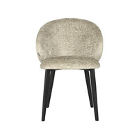 LABEL51 Eetkamerstoel Logan - Beige - Elegance - Zwart Metalen Frame