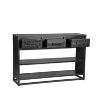 LABEL51 Sidetable Chili - Zwart - Mangohout - Sidetable