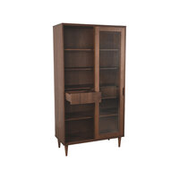 LABEL51 Vitrinekast Jule - Walnoot - Eiken - One Size