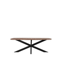 LABEL51 Eetkamertafel Zane - Espresso - Mangohout - 160x100 cm