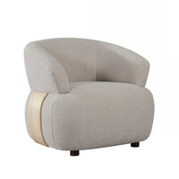 LABEL51 Fauteuil Valenza - Naturel - Boucle - Naturel Eiken