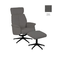 LABEL51 Fauteuil Verdal - Antraciet - Cosmo - Incl. Hocker