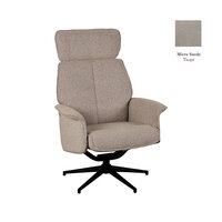 LABEL51 Fauteuil Verdal - Taupe - Micro Suede - Excl. Hocker