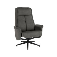 LABEL51 Fauteuil Bergen - Antraciet - Cosmo - Excl. Hocker