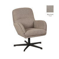 LABEL51 Fauteuil Moss - Taupe - Micro Suede - One Size