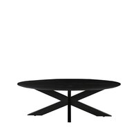 LABEL51 Salontafel James - Zwart - Mangohout - 130 cm - Rond