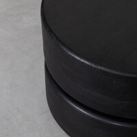 LABEL51 Salontafel I_Milly - Zwart - Mangohout - 50 cm - Rond