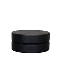 LABEL51 Salontafel Milly - Zwart - Mangohout - 70 cm - Rond