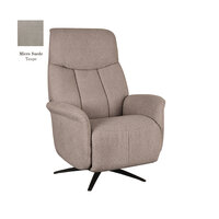 LABEL51 Fauteuil Oslo - Taupe - Micro Suede - One Size