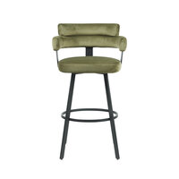 LABEL51 Barkruk Bardio - Hunter - Fluweel - Zithoogte 75