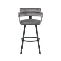 LABEL51 Barkruk Bardio - Taupe - Fluweel - Zithoogte 75