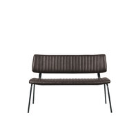 LABEL51 Eetkamerbank Gusto - Donkerbruin - PU-Leder - 120 cm