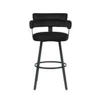 LABEL51 Barkruk Bardio - Zwart - Fluweel - Zithoogte 75